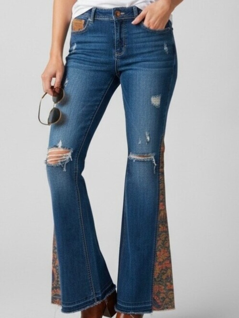 EST. 1946 Denim Distressed Flare Jeans Size 4